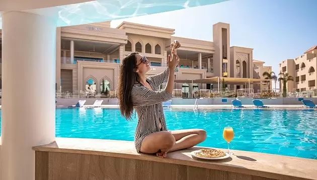 Šėlkite ir ilsėkitės Hurgadoje: 4★ Pickalbatros Aqua Blu Resort viešbutis su viskas įskaičiuota ir vandens parku